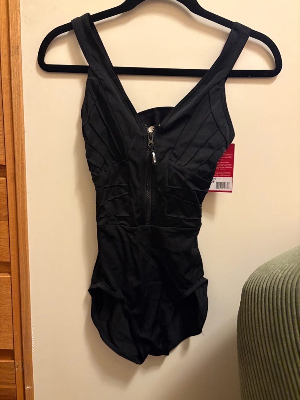 NWT Capezio Black Zip-up Leotard